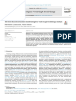 The Role of Costs in Business Model Design For Early-Stage Technology Startups