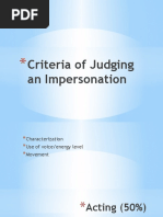 Criteria of Judging An Impersonation