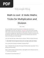 6 Vedic Maths Tricks For Multiplication and Division Edcoogle Blog