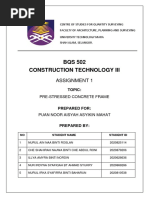 BQS 502 Construction Technology Iii: Assignment 1