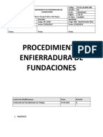 Procedimiento Enfierradura de Fundaciones