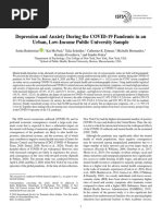 Rudenstine - Depression and Anxiety During COVID - 2020