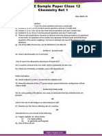 CBSE Sample Paper Class 12 Chemistry Set 1