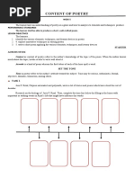 Content of Poetry: Week 5 Content Standards Performance Standards Lesson Objectives