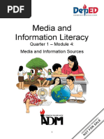 Quarter 1 - Module 4: Media and Information Sources