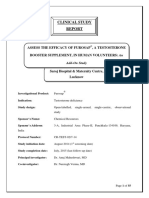 Clinical Study: Assess The Efficacy of Furosap, A Testosterone Booster Supplement, in Human Volunteers: An