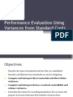 Performance Evaluation Using Variances From Standard Costs