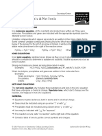 Molecular, Ionic & Net Ionic Equations