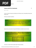 Calculo Del IDP en Guatemala