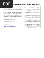 A Whiter Shade of Pale String Quartet Sheet Music