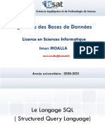 Ingénierie Des Bases de Données: Licence en Sciences Informatique