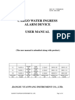 Cargo Water Ingress Alarm Device User Manual: Jiangsu Yuanwang Instrument Co., LTD