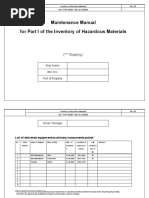 Appendix 1. A Sample of IHM Part I Maintenance Sheet