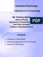 GEN 207: Industrial Psychology: Chapter 1: Introduction To I/O Psychology