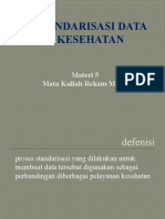 Standarisasi Data Pelayanan Kesehatan