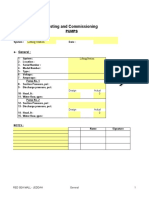 Lifting Station Pump Checklist