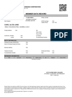 Member Data Record: Caro, Alyza Jane