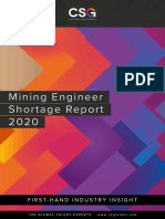 Mining Engineer Shortage Report 2020