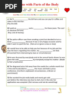 Idioms With Parts of The Body: Insert Into Below