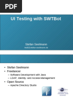 Ui Testing With Swtbot: Stefan Seelmann