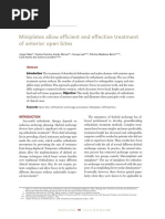 Of Anterior Open Bites