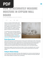 How To Accurately Measure Moisture in Gypsum Wall Board