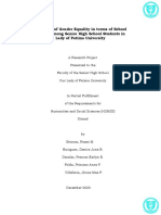 A Study of Gender Equality in Terms of School Dress Code Among Senior High School Students in Our Lady of Fatima University