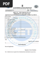 NEET UG - 2020 Admission Process (MBBS/BDS For State Quota Seat