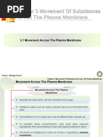 Chapter 3 Movement of Substances Across The Plasma Membrane