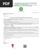 Admission Letter