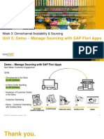 Unit 5: Demo - Manage Sourcing With SAP Fiori Apps: Week 3: Omnichannel Availability & Sourcing