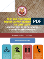 Year-End Accomplishment Report On PPA Implementation SY 2018-2019