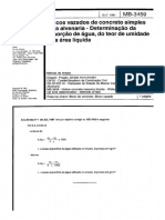 NBR MB 03459 - Blocos Vazados de Concreto Simples para Alvenaria - Determinação Da Absorção Da Água, Do Teor de Umidade e Da Área Líquida