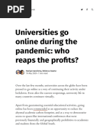 Universities Go Online During The Pandem PDF