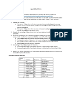 Applied Stats Probability Assignment