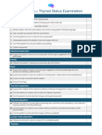 Thyroid Status Examination: OSCE Checklist