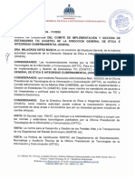 Resolución DIGEIG No. 11-2020 Sobre La Creación Del Comité de Implementación y Gestión de Estándares TIC (CIGETIC)