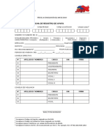 Ficha de Registro de Apafa