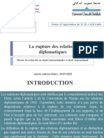 Rupture Des Relations Diplomatique