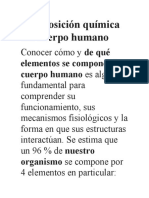 Composición Química Del Cuerpo Humano