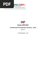 Exam Hp0-D23: Architecting HP Cloudsystem Solutions - Delta