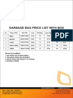 Garbage Bag Price List With Box: Terms & Condition