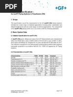 System Specification - : For Ecofit Piping Systems in Polyethylene (Pe)