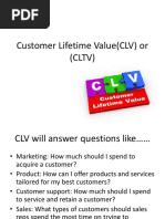 Customer Lifetime Value (CLV) or (CLTV)