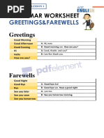 Greetings&Farewells: Grammar Worksheet