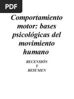 Comportamiento Motor. Bases Psicológicas Del Movimiento Humano