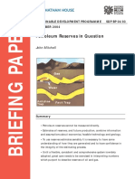 Petroleum Reserves in Question: Sustainable Development Programme SDP BP 04/03 OCTOBER 2004