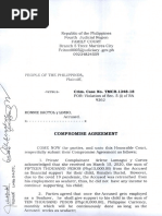 Compromise Agreement of Ronnie Bactol - Page 1