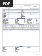 Radiographic Inspection Report Sheet