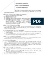 Cuestionario 1 Derecho Procesal Administrativo